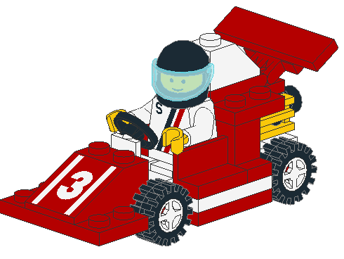 {Red Race Car Number 3}