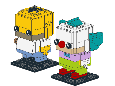 Homer Simpson & Krusty the Clown