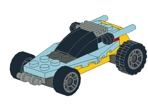 Blue and Yellow Racer