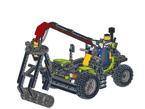 Tractor with Log Loader - Log-Handler